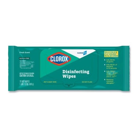 Clorox Clorox® Disinfecting Wipes, On The Go Pack, Fresh Scent, 7-1/4X7, 70/Pack, 9 Packs/Carton 60034W